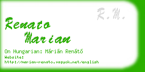 renato marian business card