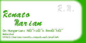 renato marian business card